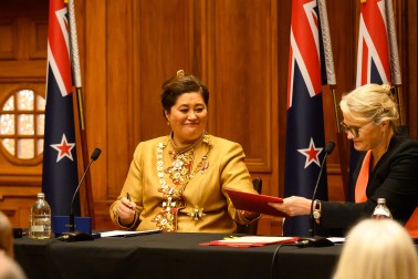 Dame Cindy Kiro at her swearing-in ceremony
