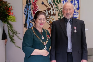 Dame Cindy and Mr Merv Huxford, of Orewa, QSM for services to hockey and the community