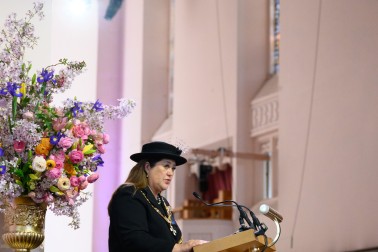 Dame Cindy Kiro addresses the State Memorial Service