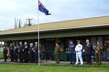 The Official Party lines up at Mangawhai