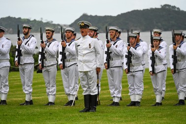 The Guard of Honour with the Bay of Islands backdrop