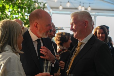 Dr Davies and guest at the Consular Corps dinner