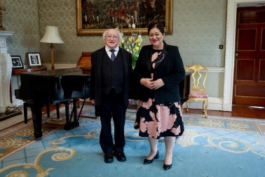 Dame Cindy with Michael D. Higgins, President of Ireland