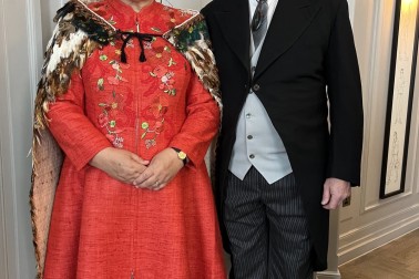 Dame Cindy Kiro and Dr Richard Davies before the coronation