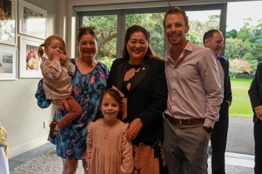 Dame Cindy with Esme Palmer and her family