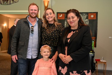 Dame Cindy with Addison Blair and her family
