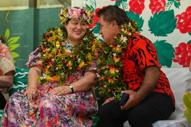 Dame Cindy with the Mayor of Aitutaki