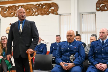Kāumatua Mark Pirikahu speaks on behalf of the Royal New Zealand Police College