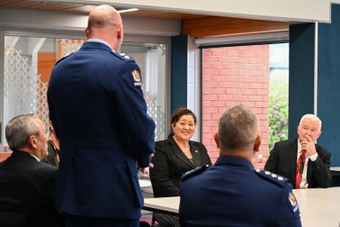 Dame Cindy Kiro and Dr Richard Davies at the Royal New Zealand Police College