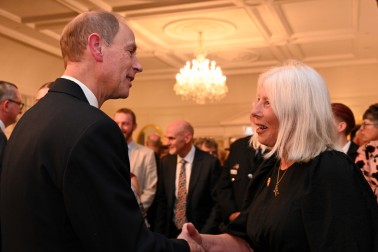 The Duke of Edinburgh meets a Gold Award recipient 