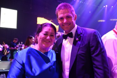 Dame Cindy with Richie McCaw