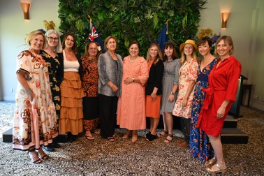 Dame Cindy with guests who attended the Fair Food High Tea