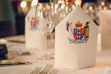 The Government House napkins used only for official State Dinners