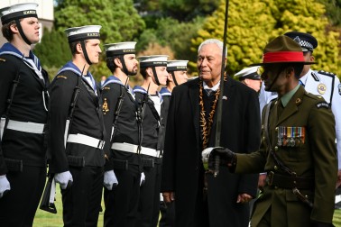 His Highness inspects the Guard of Honour