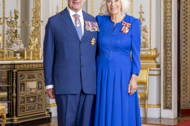 NZ Portrait Their Majesties King Charles III and Queen Camilla full length 2024