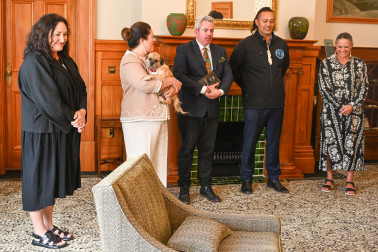 Dame Cindy and the cultural group sing waiata