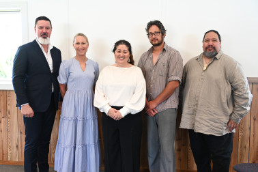 Dame Cindy with Ward Kamo, Monique Croon, Hayden Preece and Ricky Hapi