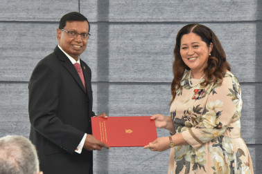 HE Mr Walpita Gamage Sampath Prasanna and Dame Cindy Kiro