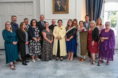 Dame Cindy with all recipients