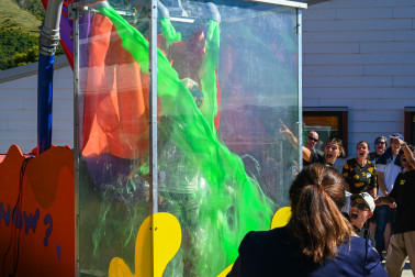 Nettles Lamont, Board Chair, being 'gunged'