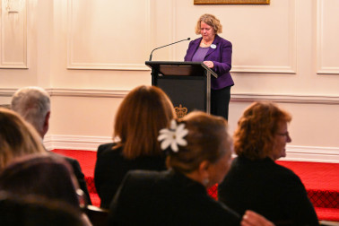 Diana Wolken, Chair of the Executive Committee of Community Networks Wellington, speaks