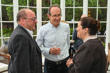 Dame Cindy in conversation with guests