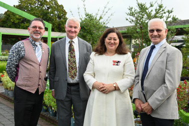 Dame Cindy and Dr Davies with Vince Cocorullo and Phil Halse 