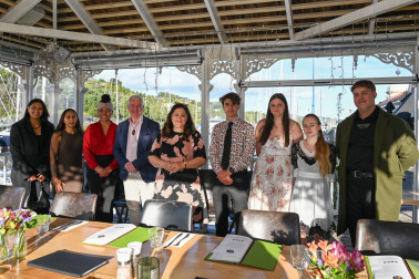 Dame Cindy and Dr Davies with the youth leaders