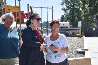 Dame Cindy met residents of Te Kohekohe Community Housing Development