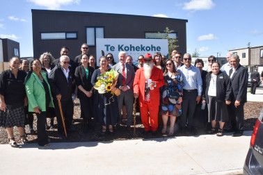 Dame Cindy with Ngapuhi Group, Te Kohekohe Housing Team and supporters