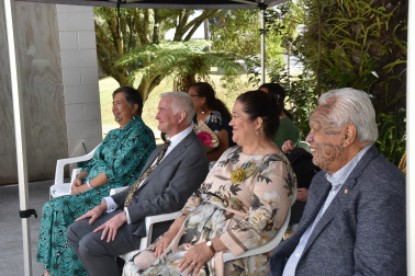 Pauline Hopa, Dr Davies, Dame Cindy and Joe Harawira at the Far North Community Food Bank