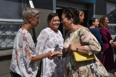 Dame Cindy meeting kaimahi at Rakau Ora