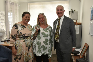 Dame Cindy and Dr Davies with Vanessa Kite, founder of Rakau Ora