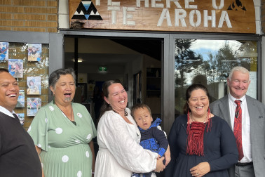 Manga Aperahama-Hopa, Pauline Hopa, Clara Aperahama-Kopa, Manga Tangaroa, Dame Cindy and Dr Davies