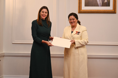 Dame Cindy and HE Ms Carolina Molina Barrantes Ambassador of the Republic of Costa Rica