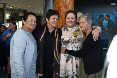 Dame Cindy at the pōwhiri