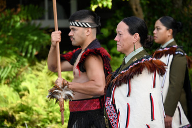 The haka pōwhiri begins the challenge
