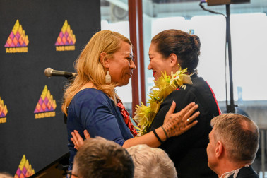 Dame Cindy with Seiuli Terri Leo-Mauu 