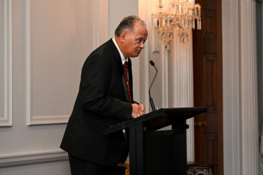 Rev Dr Hone Te Rire delivers the Gunners Grace