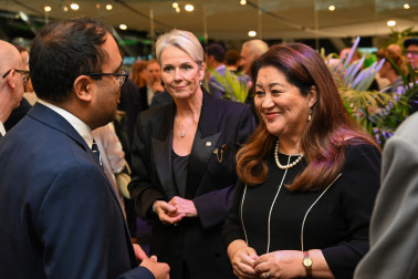 Dame Cindy with Reshaad Durgahee, British Consul-General to New Zealand