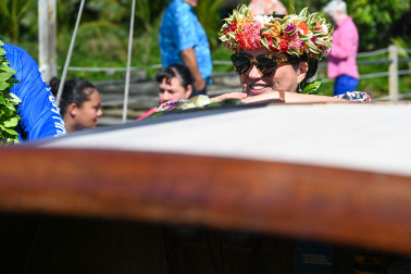 Dame Cindy onboard the Paikea