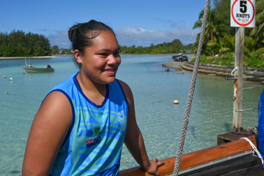One of the young crew members of the Paikea