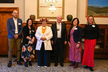 Dame Cindy and Dr Davies with the VSA Official Party