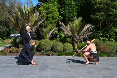 HE Mr Klas Molin, Ambassador of Sweden, accepting the wero