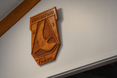 The Rutherford College plaque