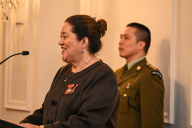 Dame Cindy delivers her speech