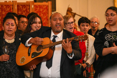 Guests sing waiata