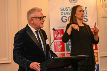 Dr Stephen Rainbow, Chief Human Rights Commissioner, speaks