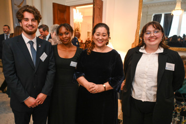 Dame Cindy with UN youth representatives