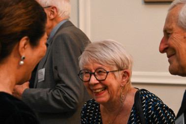 Dame Cindy with guests following formalities